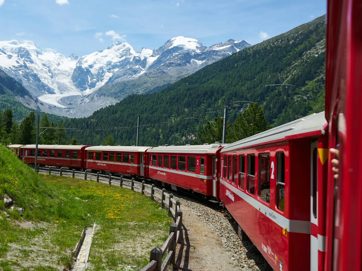La ferrovia retica nel paesaggio dell'Albula e del Bernina